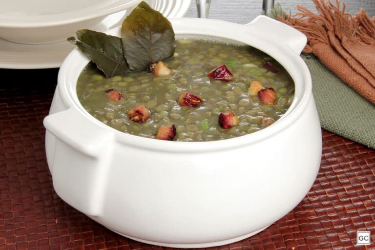 crerme de lentilha com bacon